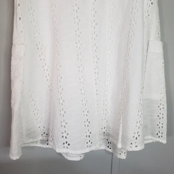 NWT Japna Kids White Eyelet Sleeveless Summer Dress - Picture 6 of 8